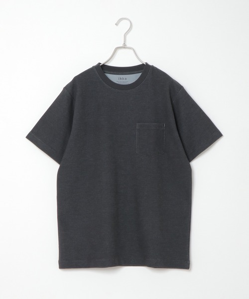 ikka(イッカ)の「ライトダンボールダブルフェイスTシャツ(Tシャツ/カットソー・メンズ・ホワイト/オレンジ/ネイビー/ブラック/グリーン/ベージュ・L/XL/M/S)」の22枚目の写真