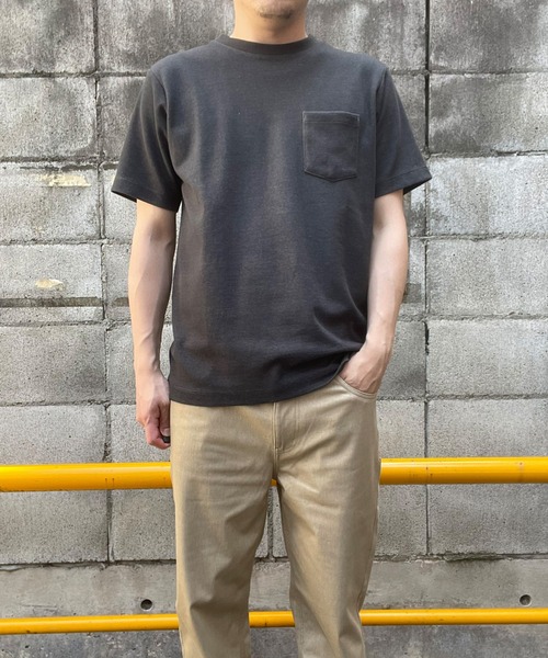 ikka(イッカ)の「ライトダンボールダブルフェイスTシャツ(Tシャツ/カットソー・メンズ・ホワイト/オレンジ/ネイビー/ブラック/グリーン/ベージュ・L/XL/M/S)」の20枚目の写真