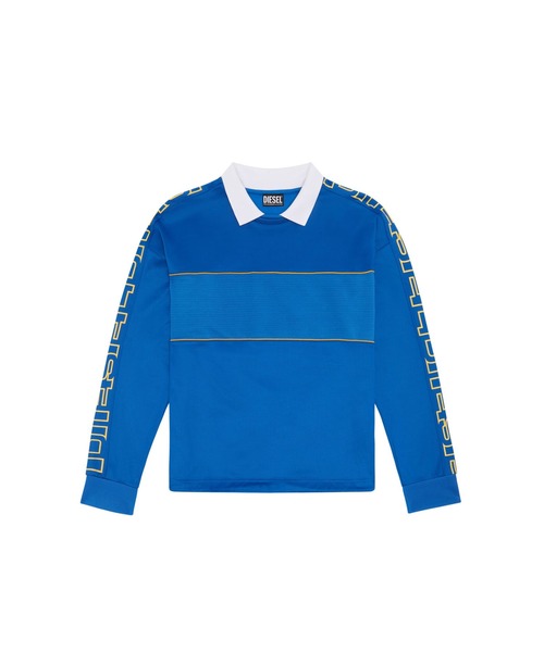 DIESELフルジップスウェット F-FLACIN Zip-up sweatshirt with cut-out logo｜ブラック