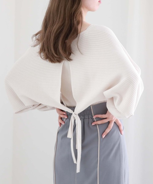 archives（アルシーヴ）の「２ＷＡＹショートドルマンボレロ（カーディガン/ボレロ・レディース・グリーン/オレンジ/オフホワイト/ブラック・MEDIUM）」の2枚目の写真