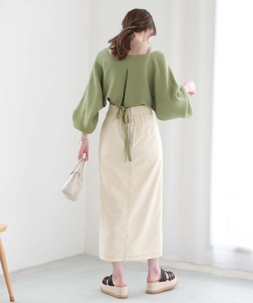 archives（アルシーヴ）の「２ＷＡＹショートドルマンボレロ（カーディガン/ボレロ・レディース・グリーン/オレンジ/オフホワイト/ブラック・MEDIUM）」の16枚目の写真