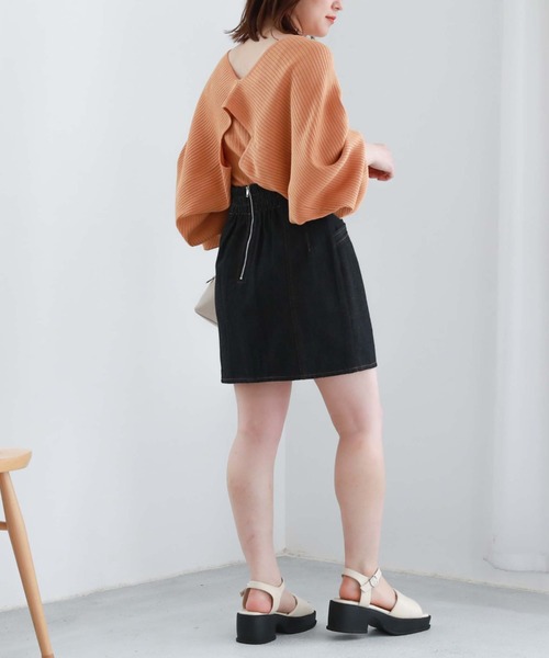 archives（アルシーヴ）の「２ＷＡＹショートドルマンボレロ（カーディガン/ボレロ・レディース・グリーン/オレンジ/オフホワイト/ブラック・MEDIUM）」の21枚目の写真