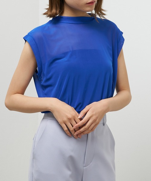 Lui's（ルイス）の「メッシュタンクトップ（キャミソール・レディース・ブラック/ブルー/ピンク・FREE）」の3枚目の写真