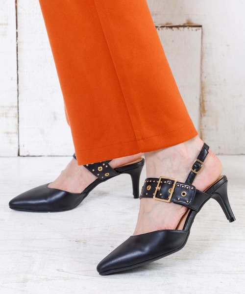 attagirl(アタガール)の「スリングバックスタッズパンプス(パンプス・レディース・ブラック/ベージュ/アイボリー/シルバー系その他/ブラック系その他・LL/L/S/M)」の12枚目の写真