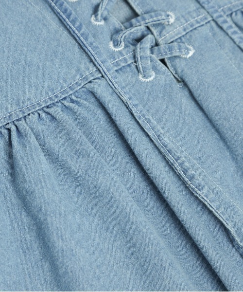 La-gemme(ラジェム)の「レースアップブラウス(シャツ/ブラウス・レディース・ライトブルー/ブラック系その他/ダークブルー・フリー)」の22枚目の写真