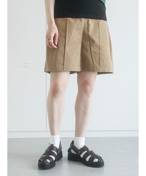 ehka sopo（エヘカソポ）の「ハイウエストショートパンツ（その他パンツ・レディース・ベージュ/キナリ/グリーン・ﾌﾘ-）」の3枚目の写真