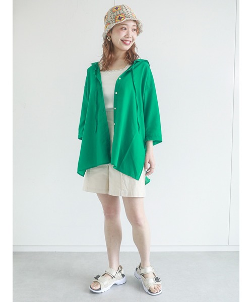 ehka sopo（エヘカソポ）の「ハイウエストショートパンツ（その他パンツ・レディース・ベージュ/キナリ/グリーン・ﾌﾘ-）」の9枚目の写真