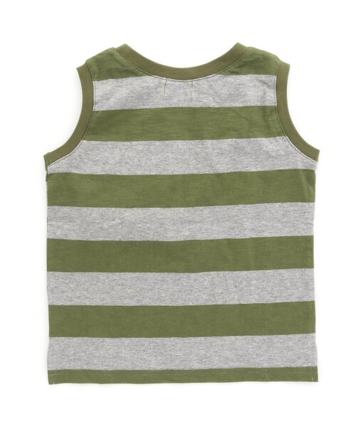 F.O.KIDS（エフオーキッズ）の「ボーダーノースリーブ（タンクトップ・キッズ・チャコール/ネイビー/カーキ/ブラウン・80/110/130/95/140/100/120/90）」の7枚目の写真