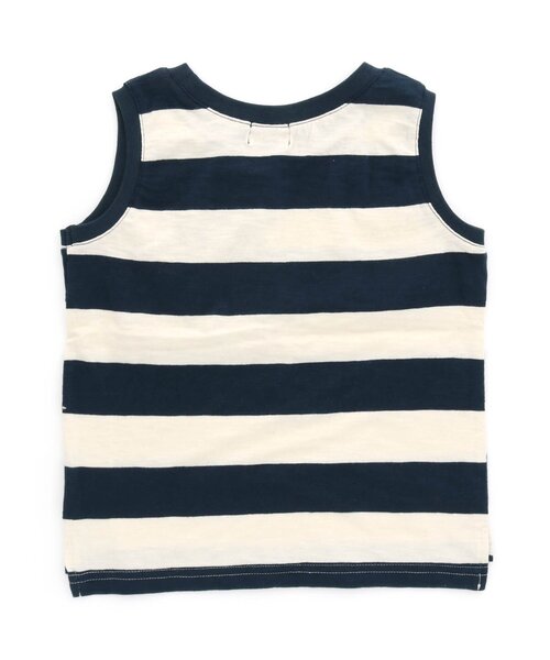 F.O.KIDS（エフオーキッズ）の「ボーダーノースリーブ（タンクトップ・キッズ・チャコール/ネイビー/カーキ/ブラウン・80/110/130/95/140/100/120/90）」の16枚目の写真