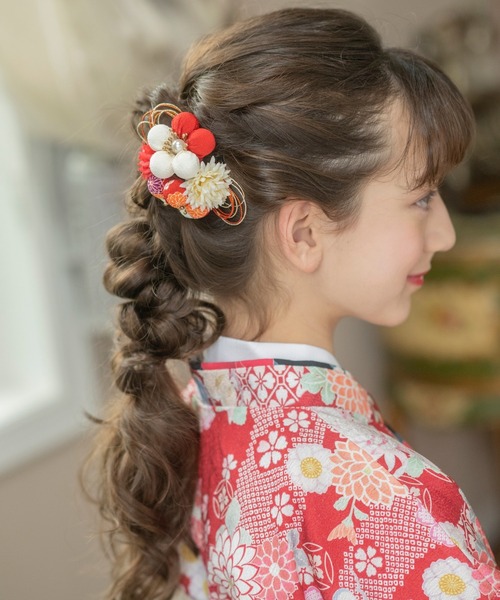 Catherine Cottage（キャサリンコテージ）の「水引梅髪飾り（大）（和装小物・キッズ・パープル/レッド/ピンク/ブルー・FREE）」の21枚目の写真