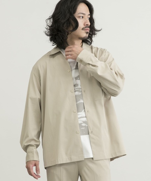 URBAN RESEARCH(アーバンリサーチ)の「Soft Cool Active Shirts(シャツ/ブラウス・メンズ・ブラック/グレー系その他/ベージュ・SMALL/MEDIUM/LARGE/X-LARGE)」の1枚目の写真