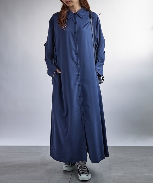 セール】嬉しいポケット付き♪【SETUP7】リラックスロングシャツ