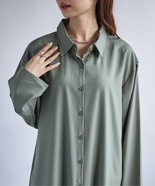 セール】嬉しいポケット付き♪【SETUP7】リラックスロングシャツ