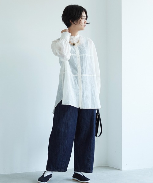 yuni(ユニ )の「Cotton denim 5PKT cocoon pants(デニムパンツ yuni(ユニ )の「Cotton denim 5PKT cocoon pants(デニムパンツ