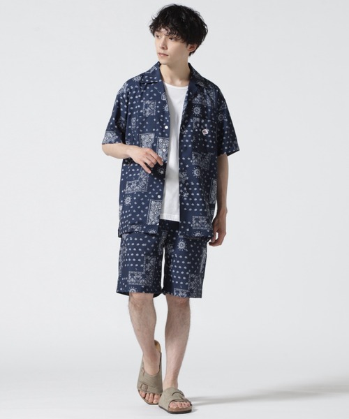 JEMORGAN（ジェーイーモーガン）の「JE MORGAN/JEモーガン　ポリエステルシーチング総柄ショーツ（その他パンツ・メンズ・ネイビー/グリーン/その他・M/L）」の5枚目の写真