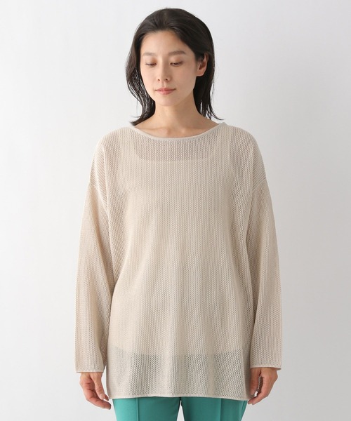 ♣♥♠♦新品未使用！Palm Riche シアージップニット（ブルー） LEPSIM（レプシィム）の「【OSAMU GOODS×LEPSIM】ニットプル