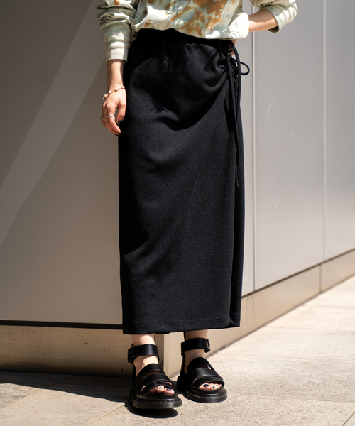 JOINT WORKS（ジョイントワークス）の「J-ウエストホールスカート（スカート・レディース・ブラック/カーキ・FREE）」の2枚目の写真