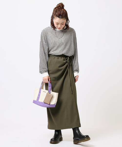 JOINT WORKS（ジョイントワークス）の「J-ウエストホールスカート（スカート・レディース・ブラック/カーキ・FREE）」の9枚目の写真