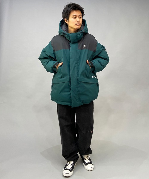 ELEMENT(エレメント)の「ELEMENT/エレメント 無地/ワンポイント ビッグシルエット ボリュームジャケット/中綿ジャケット BC022-791(ダウンジャケット/コート・メンズ・グリーン/ブラック・M/L/XL)」の19枚目の写真