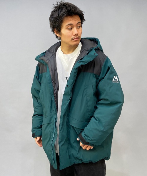 ELEMENT(エレメント)の「ELEMENT/エレメント 無地/ワンポイント ビッグシルエット ボリュームジャケット/中綿ジャケット BC022-791(ダウンジャケット/コート・メンズ・グリーン/ブラック・M/L/XL)」の13枚目の写真