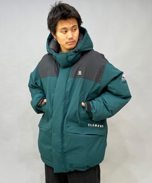 ELEMENT(エレメント)の「ELEMENT/エレメント 無地/ワンポイント ビッグシルエット ボリュームジャケット/中綿ジャケット BC022-791(ダウンジャケット/コート・メンズ・グリーン/ブラック・M/L/XL)」の12枚目の写真