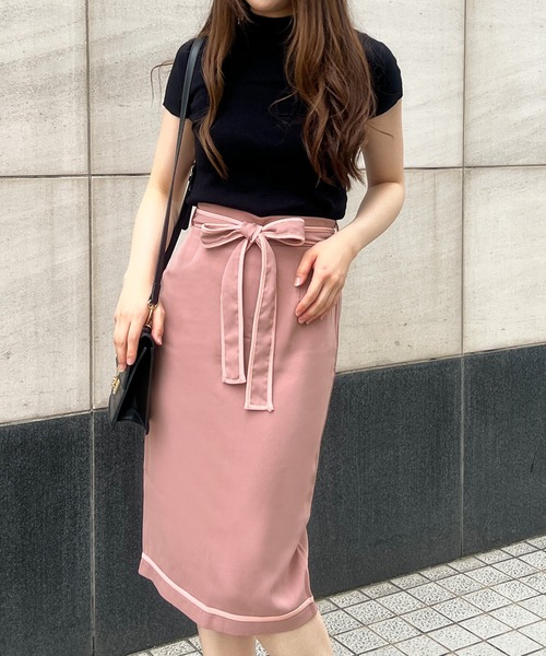 Julia Boutique（ジュリアブティック）の「リボン付きパイピングタイトスカート/21727（スカート・レディース・ピンク/ブルー・ONE）」の18枚目の写真