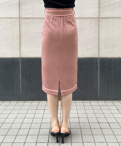 Julia Boutique（ジュリアブティック）の「リボン付きパイピングタイトスカート/21727（スカート・レディース・ピンク/ブルー・ONE）」の3枚目の写真
