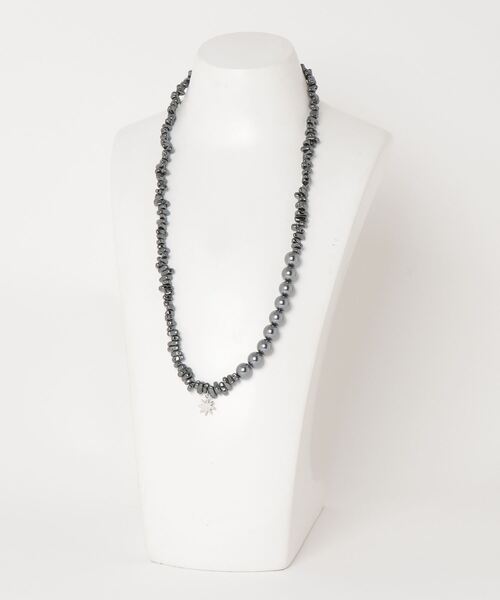 GDC（ジーディーシー）の「HEMATITE PEARL NECKLACE（ネックレス・メンズ・ブラック/ホワイト・FREE）」の7枚目の写真