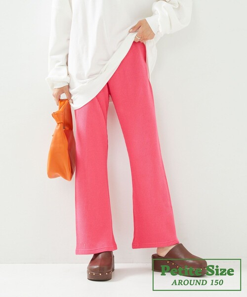 FREAK'S STORE(フリークスストア)の「【プチシリーズ】カラーリブフレアパンツ【WEB限定】(その他パンツ・レディース・ブラック/ピンク/グリーン/ナチュラル・フリ-)」の1枚目の写真