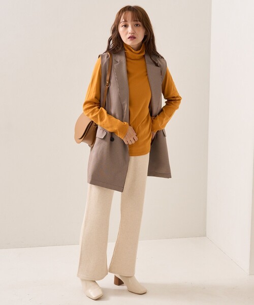 FREAK'S STORE(フリークスストア)の「【プチシリーズ】カラーリブフレアパンツ【WEB限定】(その他パンツ・レディース・ブラック/ピンク/グリーン/ナチュラル・フリ-)」の10枚目の写真