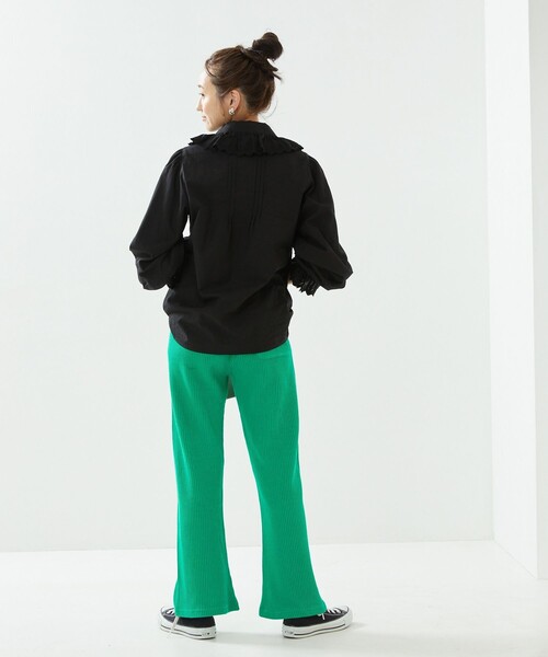 FREAK'S STORE(フリークスストア)の「【プチシリーズ】カラーリブフレアパンツ【WEB限定】(その他パンツ・レディース・ブラック/ピンク/グリーン/ナチュラル・フリ-)」の19枚目の写真