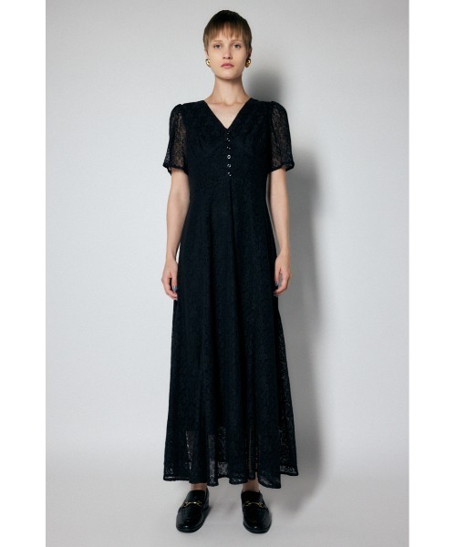 MOUSSY(マウジー)の「WAIST FIT LACE ドレス(ワンピース・レディース・ブラック/ライトブルー/キナリ・2/1)」の7枚目の写真