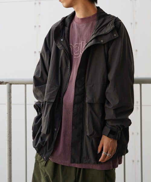 NO NEED(ノーニード)の「mihns closet ミンズクローゼット バルーンシルエットウインドパーカー(マウンテンパーカー・メンズ・グレー/スカイブルー/ブラック/イエロー・L/M)」の20枚目の写真