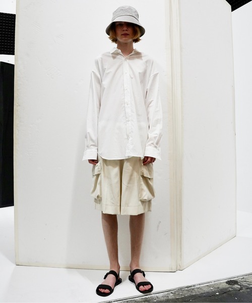 UNDECORATED（アンデコレイテッド）の「UNDECORATED アンデコレイテッド / Suvin Cotton Seersucker Hat スビンコットン シアサッカーバケットハット  / UDS23904（ハット・メンズ・ブラック/ストライプ・1/3）」の3枚目の写真