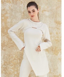 ALEXIA STAM | Asymmetry Open Chest Top/アシメントリーオープンチェストトップ(Tシャツ/カットソー)