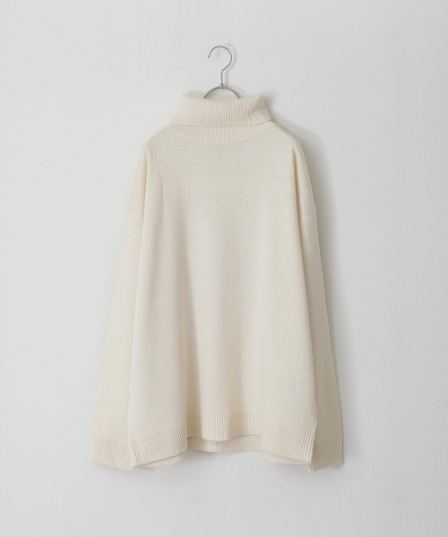 ZIP FIVE（ジップファイブ）の「【ZIP FIVE】 ベーシック オーバー タートルネック ニット / セーター（ニット/セーター・メンズ・ブラック/ダークグリーン/ベージュ/ネイビー/グレー/アイボリー・MEDIUM/LARGE/X-LARGE）」の16枚目の写真