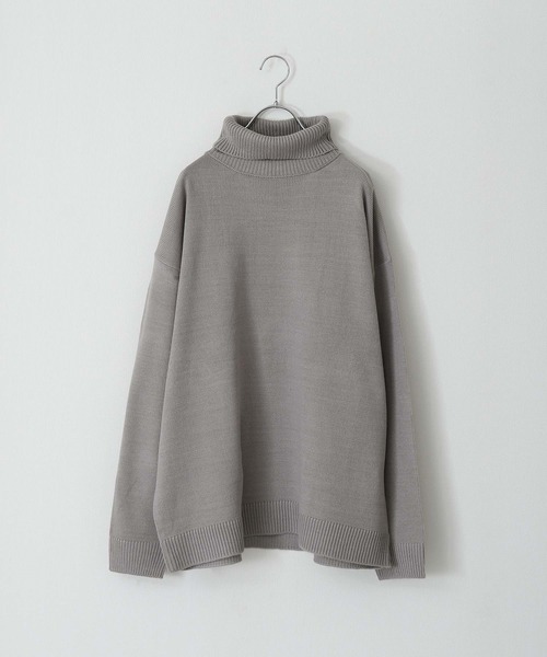 ZIP FIVE（ジップファイブ）の「【ZIP FIVE】 ベーシック オーバー タートルネック ニット / セーター（ニット/セーター・メンズ・ブラック/ダークグリーン/ベージュ/ネイビー/グレー/アイボリー・MEDIUM/LARGE/X-LARGE）」の11枚目の写真