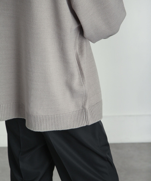 ZIP FIVE（ジップファイブ）の「【ZIP FIVE】 ベーシック オーバー タートルネック ニット / セーター（ニット/セーター・メンズ・ブラック/ダークグリーン/ベージュ/ネイビー/グレー/アイボリー・MEDIUM/LARGE/X-LARGE）」の18枚目の写真