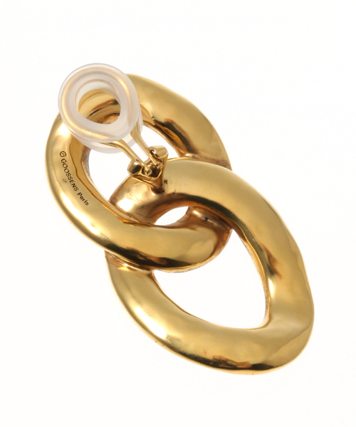 GOOSSENS PARIS（ｸﾞｰｾﾝｽﾊﾟﾘ）の「【GOOSSENS PARIS/グーセンスパリ】ダブルサークルイヤリング（イヤリング・レディース・ゴールド・FREE）」の3枚目の写真