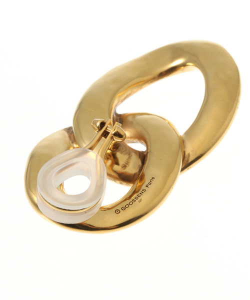 GOOSSENS PARIS（ｸﾞｰｾﾝｽﾊﾟﾘ）の「【GOOSSENS PARIS/グーセンスパリ】ダブルサークルイヤリング（イヤリング・レディース・ゴールド・FREE）」の4枚目の写真