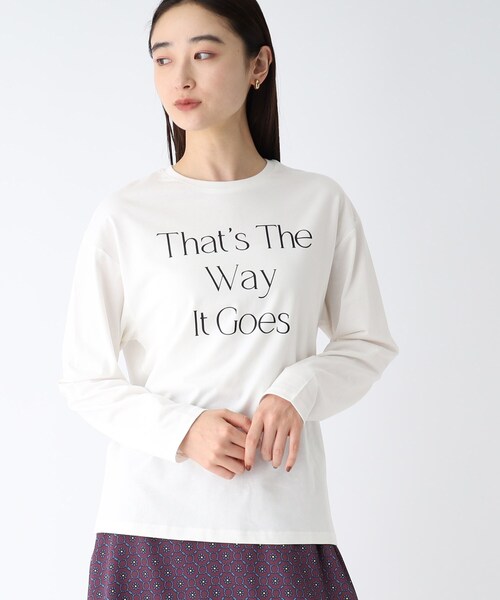 OPAQUE.CLIP（オペークドットクリップ）の「◆ロゴ ロングスリーブTシャツ（Tシャツ/カットソー・レディース・チャコールグレー/イエロー/ホワイト系・40/38/36）」の2枚目の写真