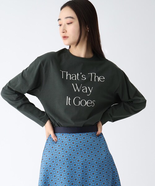 OPAQUE.CLIP（オペークドットクリップ）の「◆ロゴ ロングスリーブTシャツ（Tシャツ/カットソー・レディース・チャコールグレー/イエロー/ホワイト系・40/38/36）」の3枚目の写真