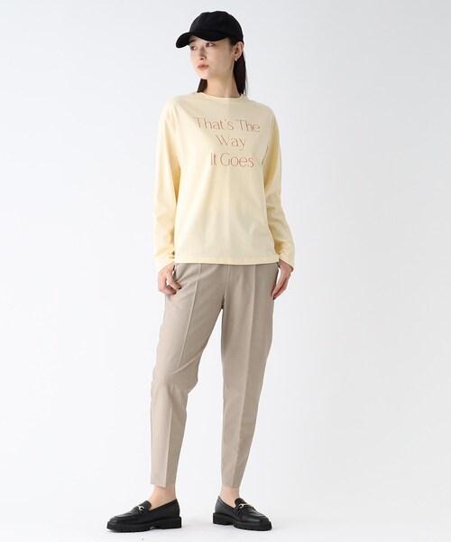 OPAQUE.CLIP（オペークドットクリップ）の「◆ロゴ ロングスリーブTシャツ（Tシャツ/カットソー・レディース・チャコールグレー/イエロー/ホワイト系・40/38/36）」の20枚目の写真
