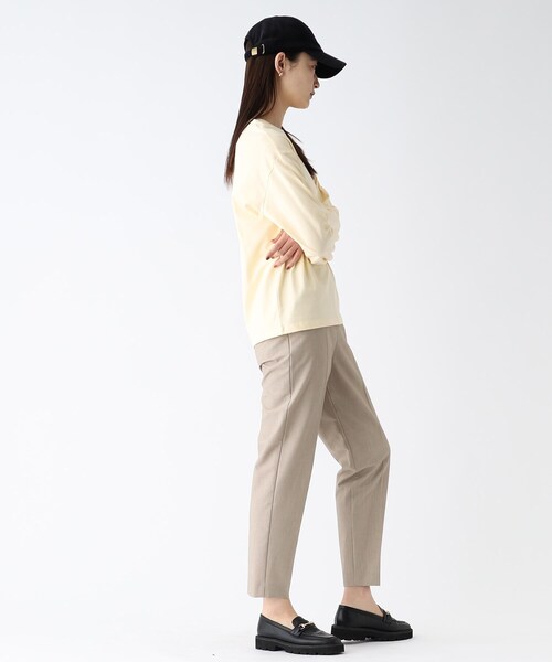OPAQUE.CLIP（オペークドットクリップ）の「◆ロゴ ロングスリーブTシャツ（Tシャツ/カットソー・レディース・チャコールグレー/イエロー/ホワイト系・40/38/36）」の4枚目の写真