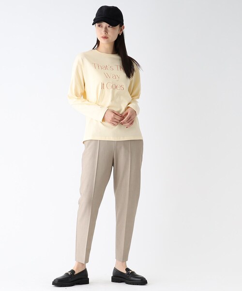 OPAQUE.CLIP（オペークドットクリップ）の「◆ロゴ ロングスリーブTシャツ（Tシャツ/カットソー・レディース・チャコールグレー/イエロー/ホワイト系・40/38/36）」の16枚目の写真