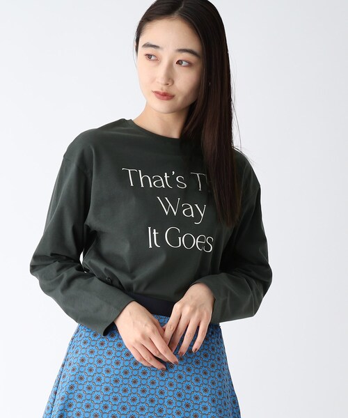 OPAQUE.CLIP（オペークドットクリップ）の「◆ロゴ ロングスリーブTシャツ（Tシャツ/カットソー・レディース・チャコールグレー/イエロー/ホワイト系・40/38/36）」の14枚目の写真