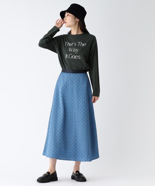 OPAQUE.CLIP（オペークドットクリップ）の「◆ロゴ ロングスリーブTシャツ（Tシャツ/カットソー・レディース・チャコールグレー/イエロー/ホワイト系・40/38/36）」の18枚目の写真