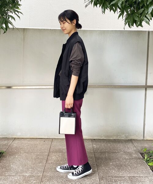 OPAQUE.CLIP（オペークドットクリップ）の「◆ロゴ ロングスリーブTシャツ（Tシャツ/カットソー・レディース・チャコールグレー/イエロー/ホワイト系・40/38/36）」の10枚目の写真
