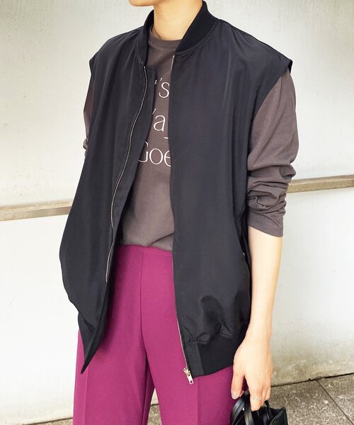 OPAQUE.CLIP（オペークドットクリップ）の「◆ロゴ ロングスリーブTシャツ（Tシャツ/カットソー・レディース・チャコールグレー/イエロー/ホワイト系・40/38/36）」の7枚目の写真