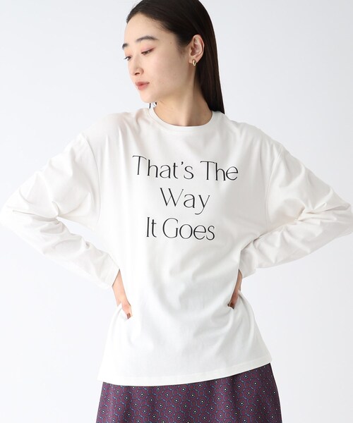 OPAQUE.CLIP（オペークドットクリップ）の「◆ロゴ ロングスリーブTシャツ（Tシャツ/カットソー・レディース・チャコールグレー/イエロー/ホワイト系・40/38/36）」の21枚目の写真
